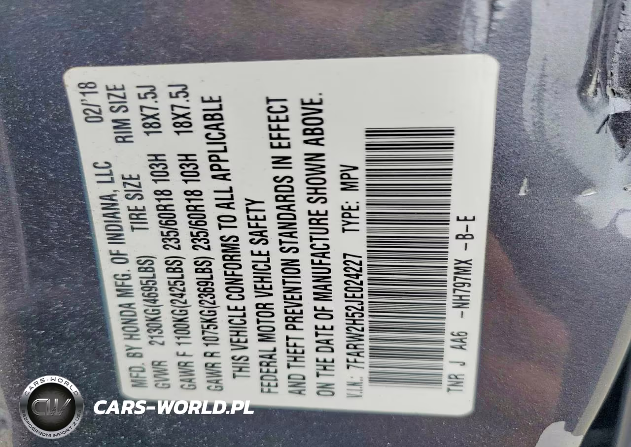 2018 Honda Cr-V Ex VIN:7FARW2H52JE024227 - 13