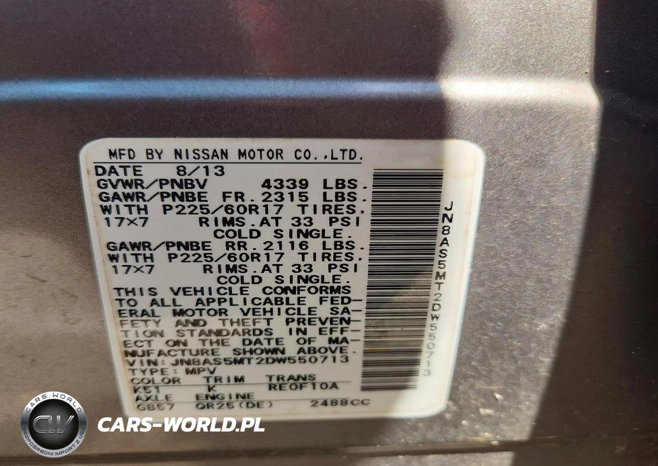 2013 Nissan Rogue S VIN:JN8AS5MT2DW550713 - 13