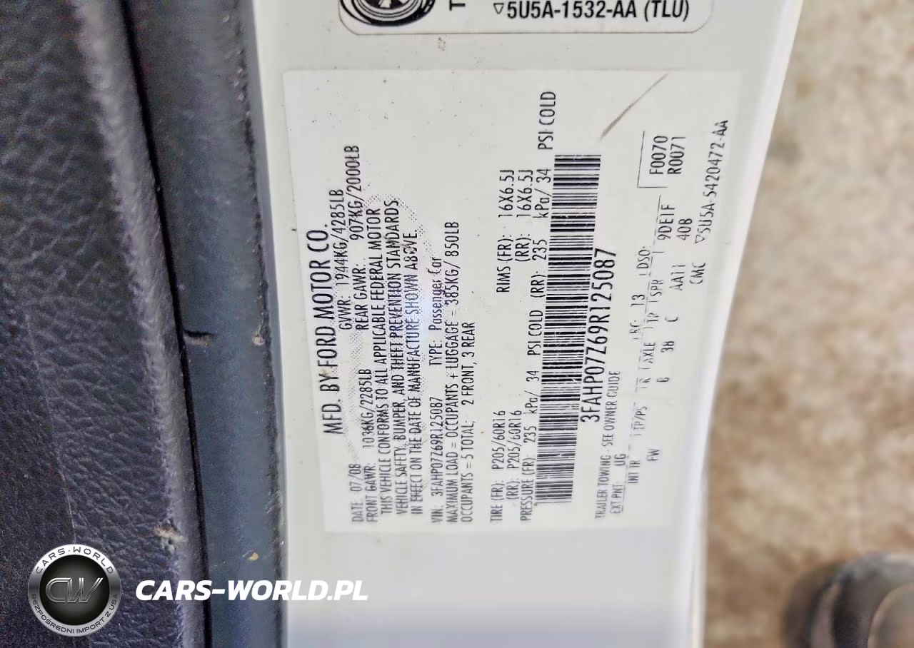 2009 Ford Fusion Se VIN:3FAHP07Z69R125087 - 12