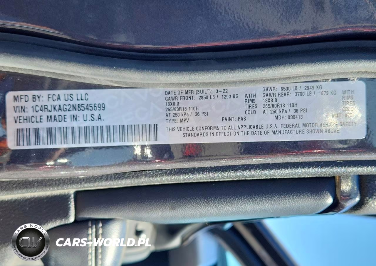 2022 Jeep Grand Cherokee L Laredo VIN:1C4RJKAG2N8545699 - 14