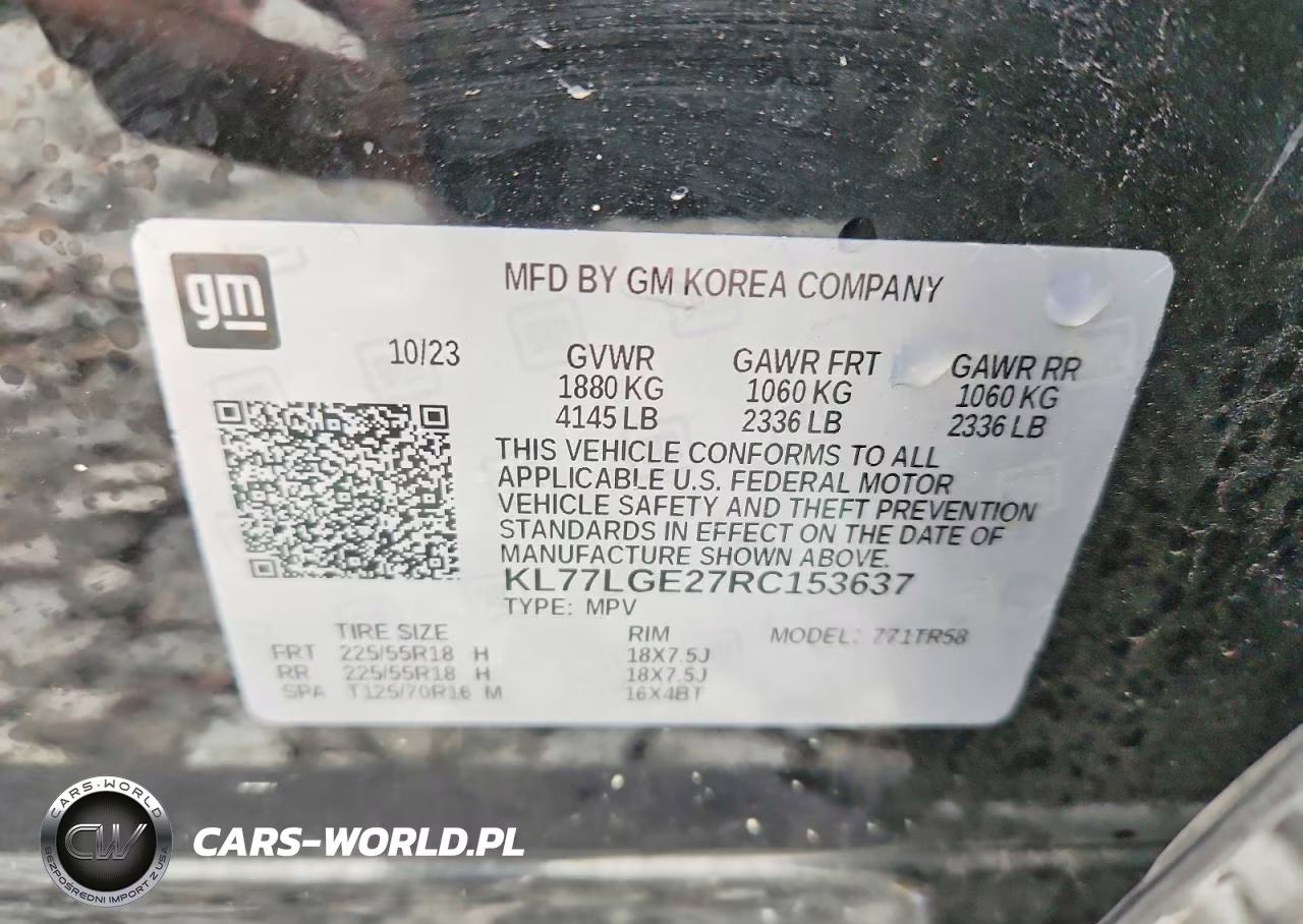 2024 Chevrolet Trax 1Rs VIN:KL77LGE27RC153637 - 13