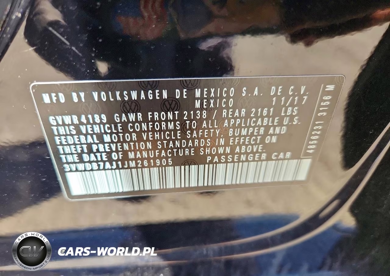 2018 Volkswagen Jetta Se VIN:3VWDB7AJ1JM261905 - 12