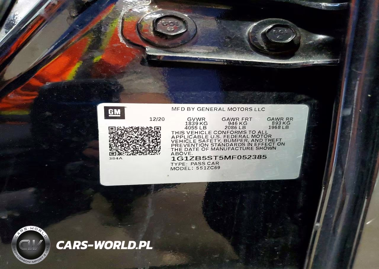 2021 Chevrolet Malibu Ls VIN:1G1ZB5ST5MF052385 - 12