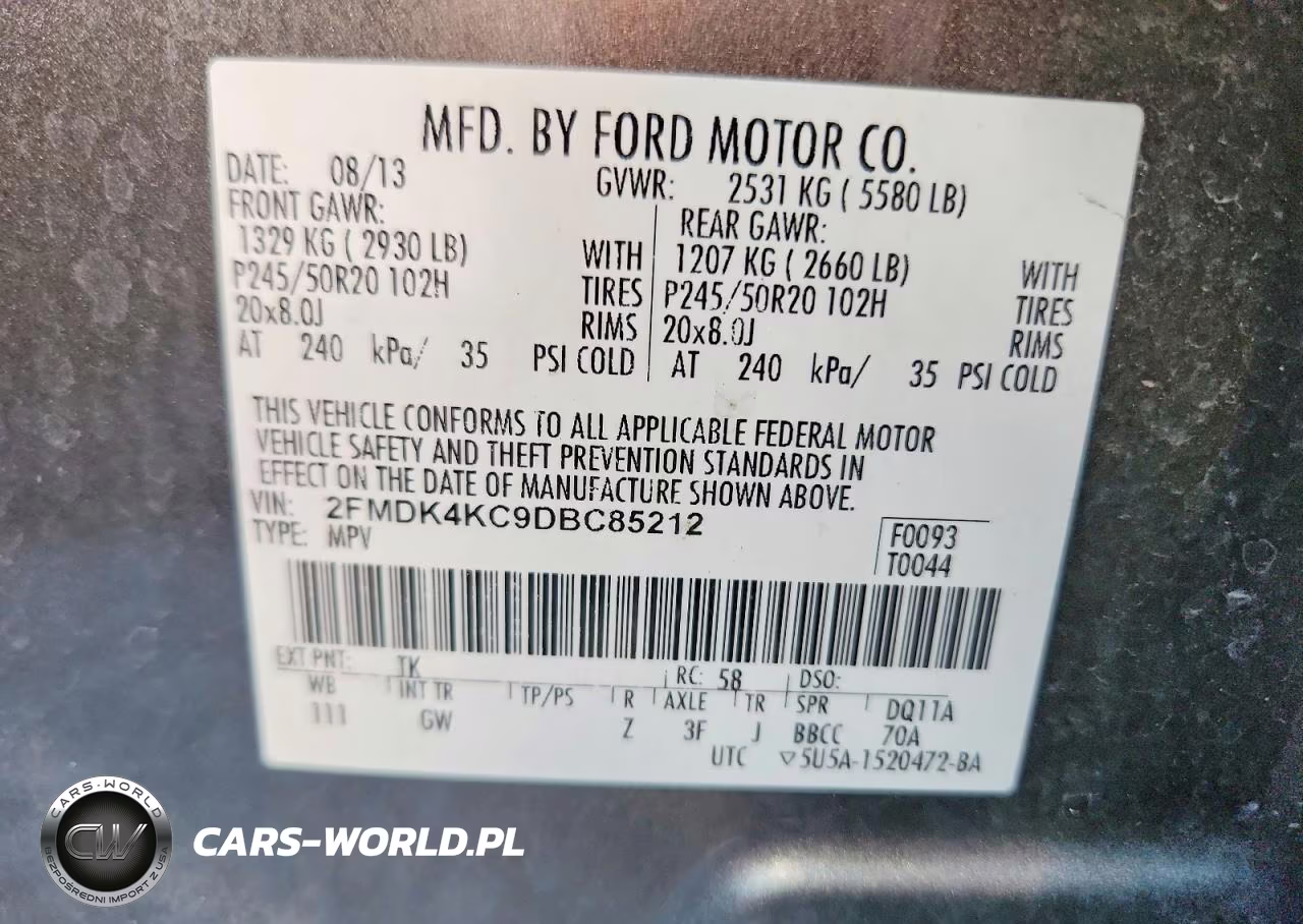 2013 Ford Edge Limited VIN:2FMDK4KC9DBC85212 - 13