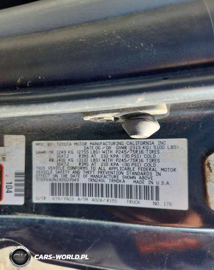 2009 Toyota Tacoma Base VIN:5TEPX42N19Z603949 - 12