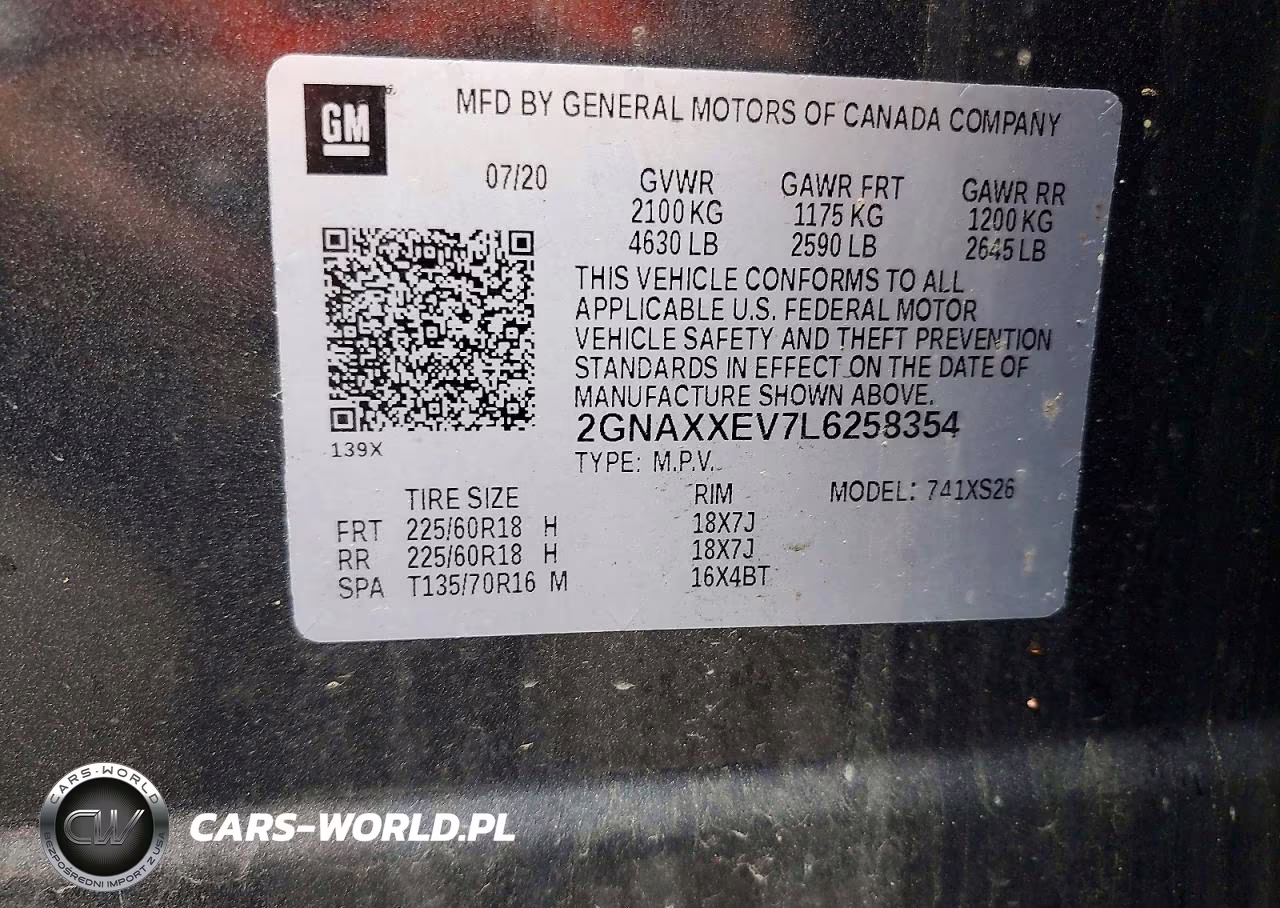 2020 Chevrolet Equinox Premier VIN:2GNAXXEV7L6258354 - 14