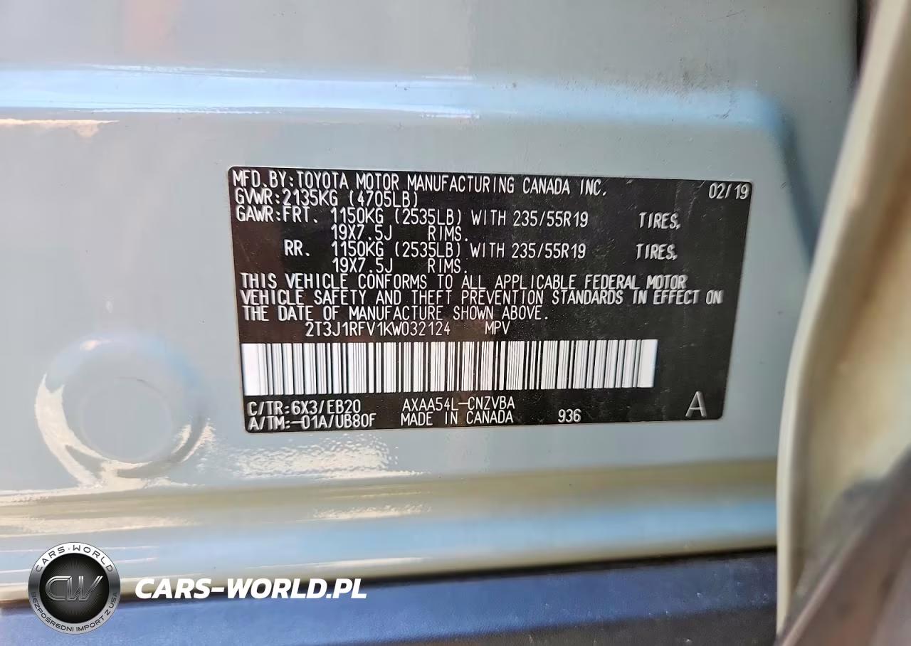 2019 Toyota Rav4 Adventure VIN:2T3J1RFV1KW032124 - 13