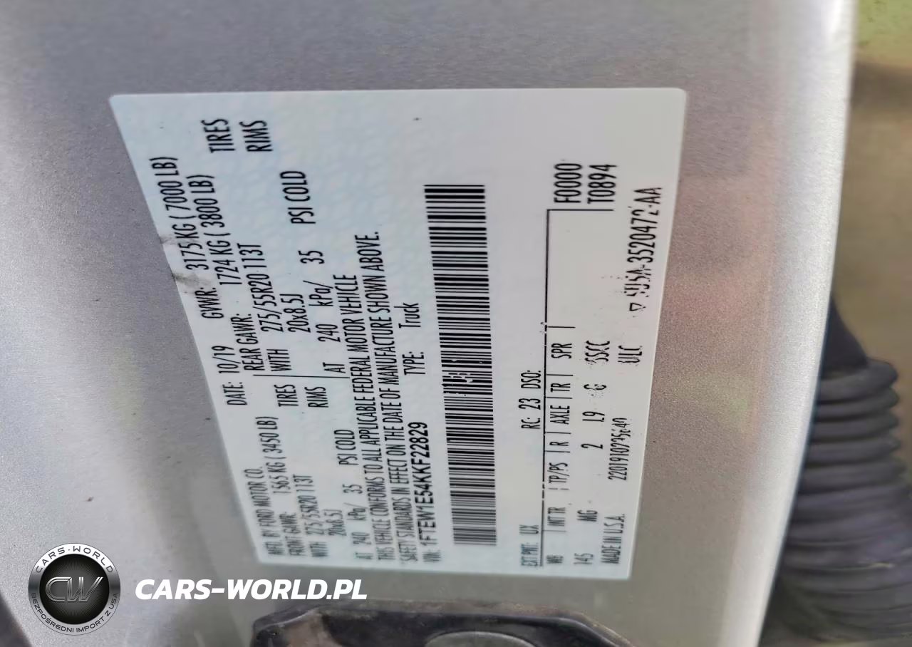 2019 Ford F150 Supercrew VIN:1FTEW1E54KKF22829 - 12