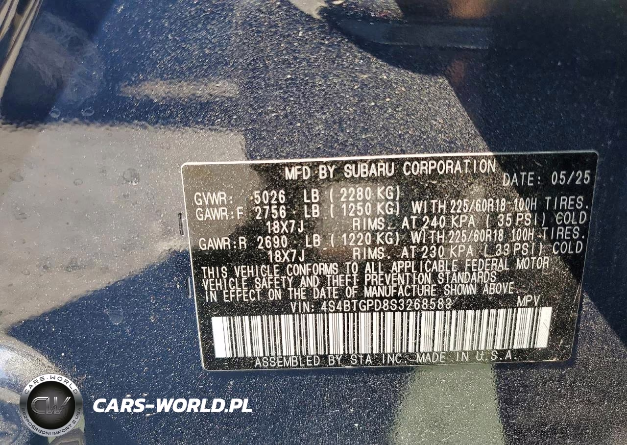 2025 Subaru Outback Touring VIN:4S4BTGPD8S3268583 - 13