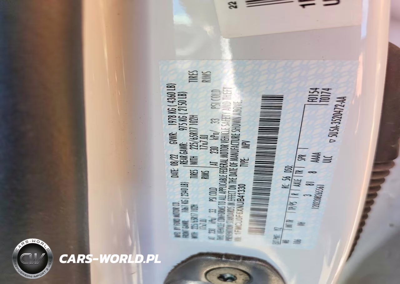 2022 Ford Escape S VIN:1FMCU0F6XNUB41330 - 13