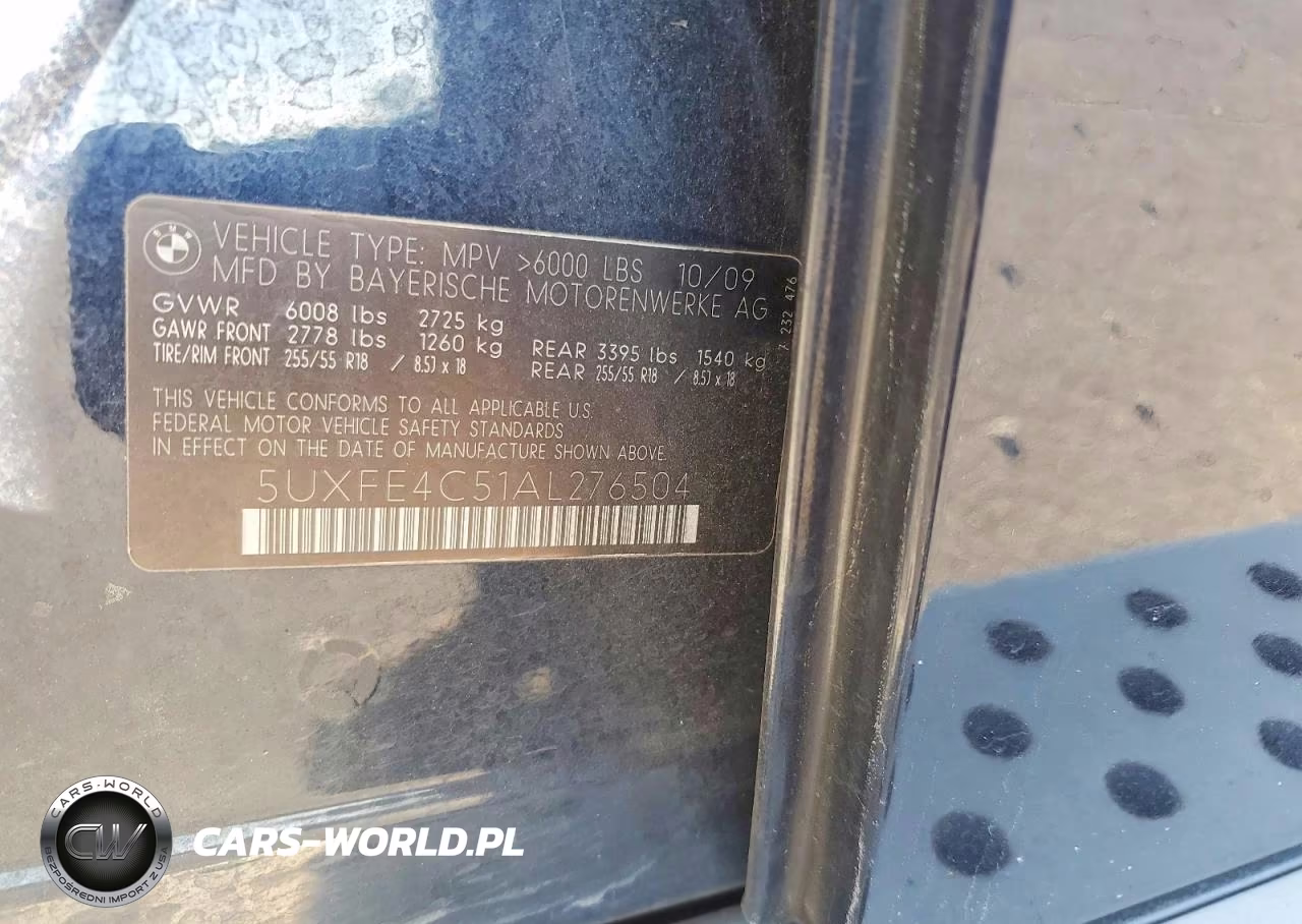 2010 BMW X5 xDrive30I VIN:5UXFE4C51AL276504 - 13