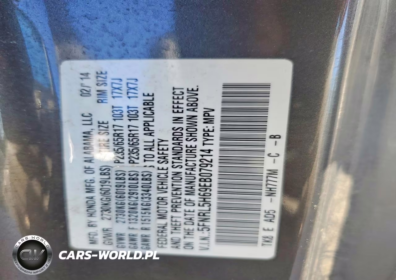 2014 Honda Odyssey Exl VIN:5FNRL5H69EB079214 - 13