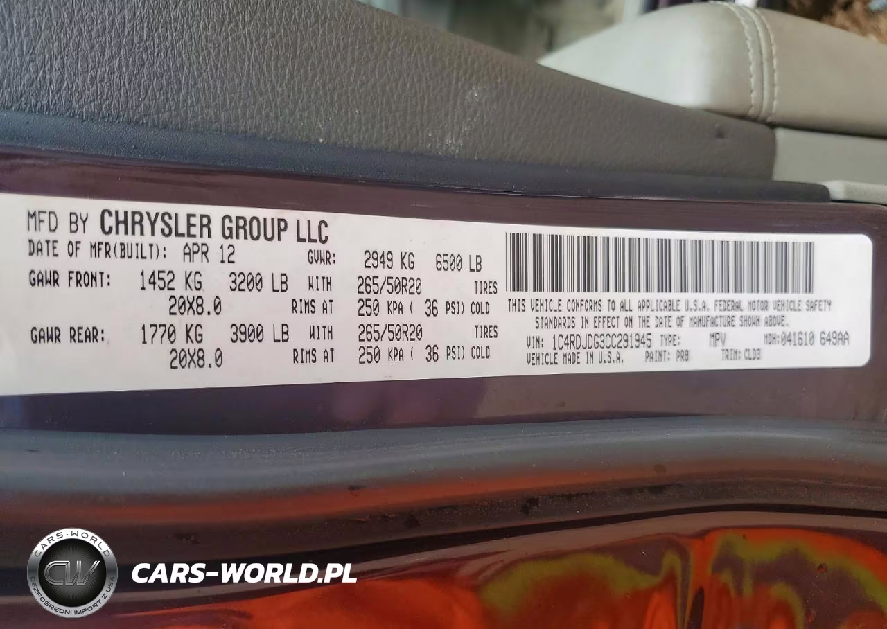 2012 Dodge Durango Crew VIN:1C4RDJDG3CC291945 - 14