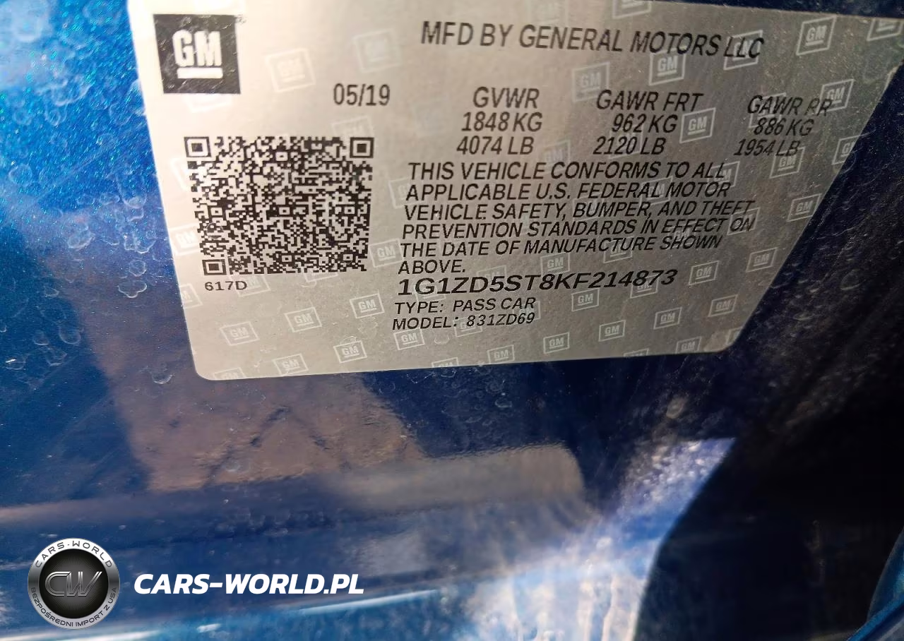 2019 Chevrolet Malibu Lt VIN:1G1ZD5ST8KF214873 - 12