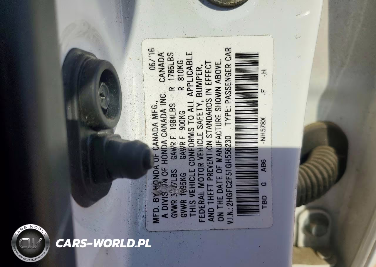 2016 Honda Civic Lx VIN:2HGFC2F51GH556230 - 12