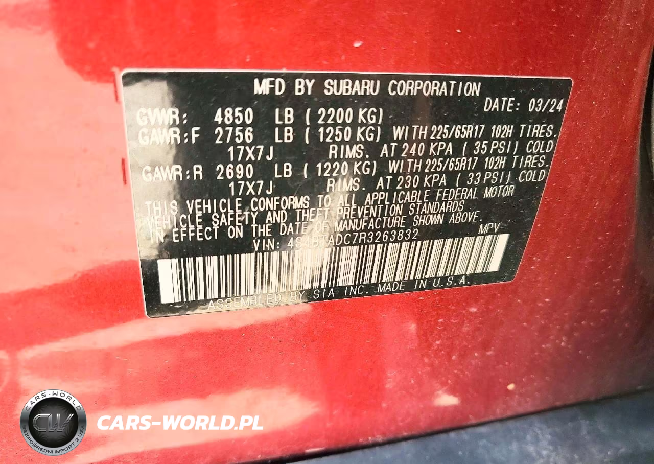 2024 Subaru Outback Premium VIN:4S4BTADC7R3263832 - 13