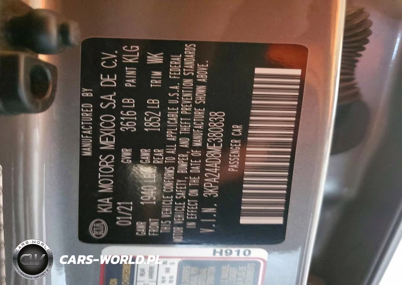 2021 Kia Rio S VIN:3KPA24AD8ME380838 - 12
