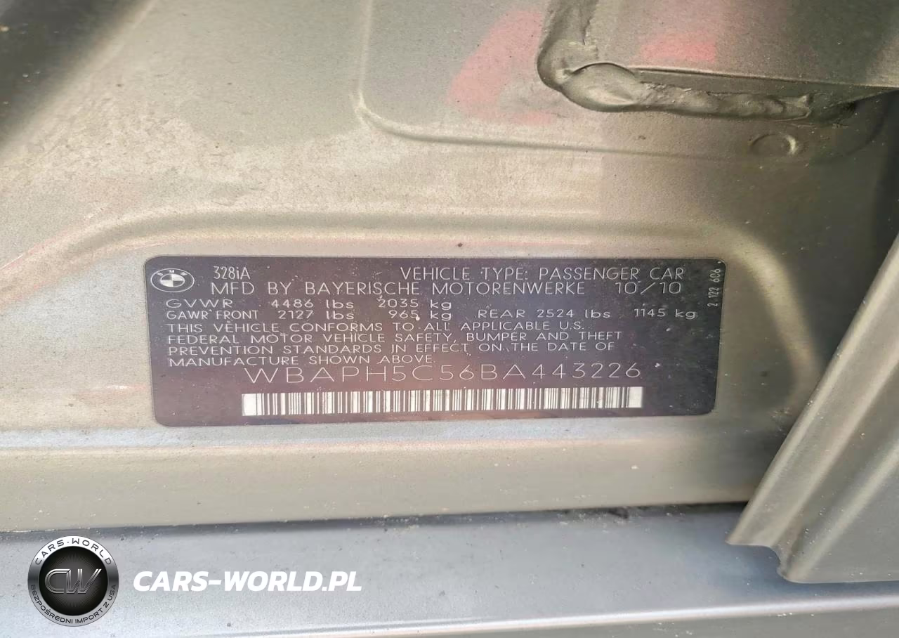 2011 BMW 328 I Sulev VIN:WBAPH5C56BA443226 - 12