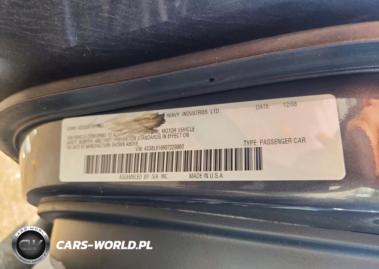 2009 Subaru Legacy VIN:4S3BL616697229860 - 12