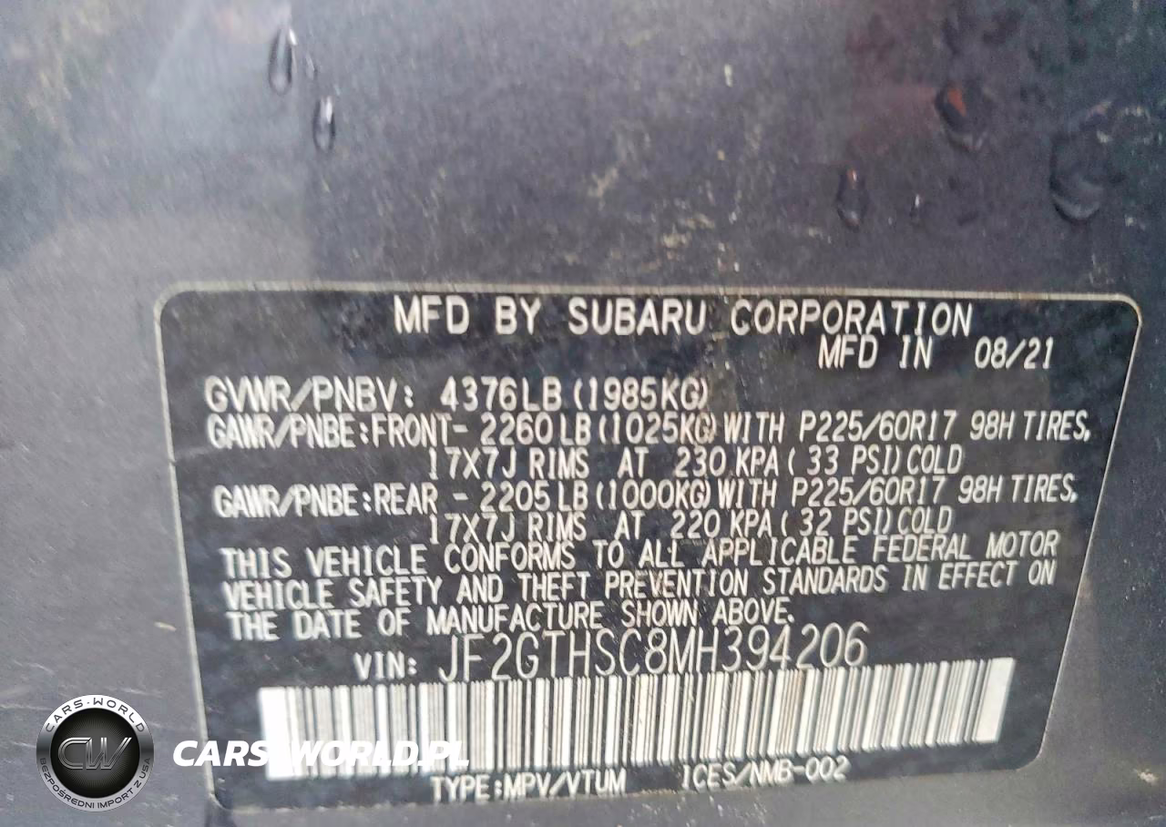 2021 Subaru Crosstrek Sport VIN:JF2GTHSC8MH394206 - 13