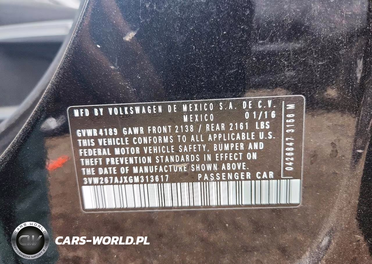 2016 Volkswagen Jetta S VIN:3VW267AJXGM313617 - 12
