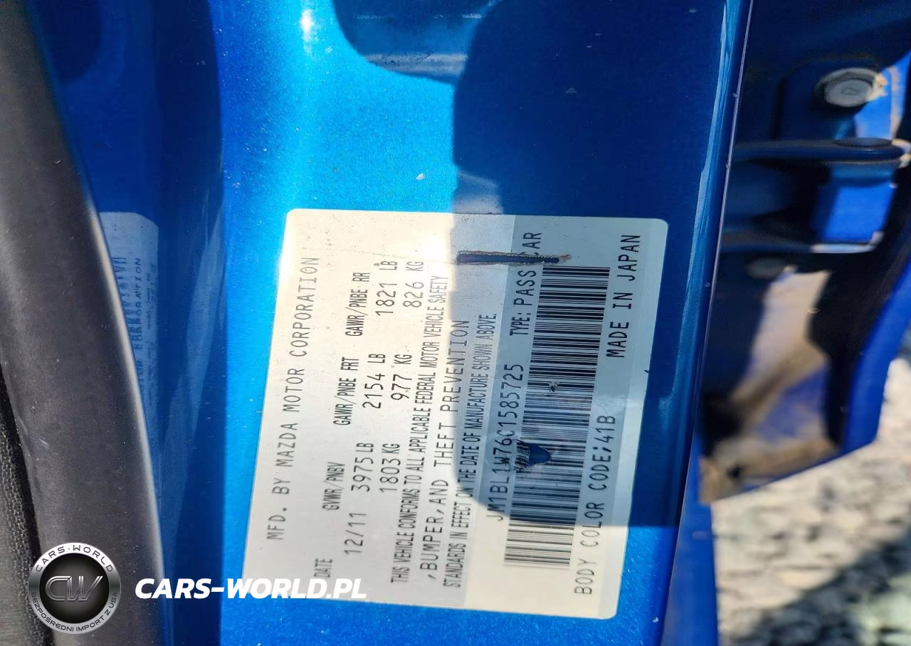 2012 Mazda 3 I VIN:JM1BL1W76C1585725 - 12