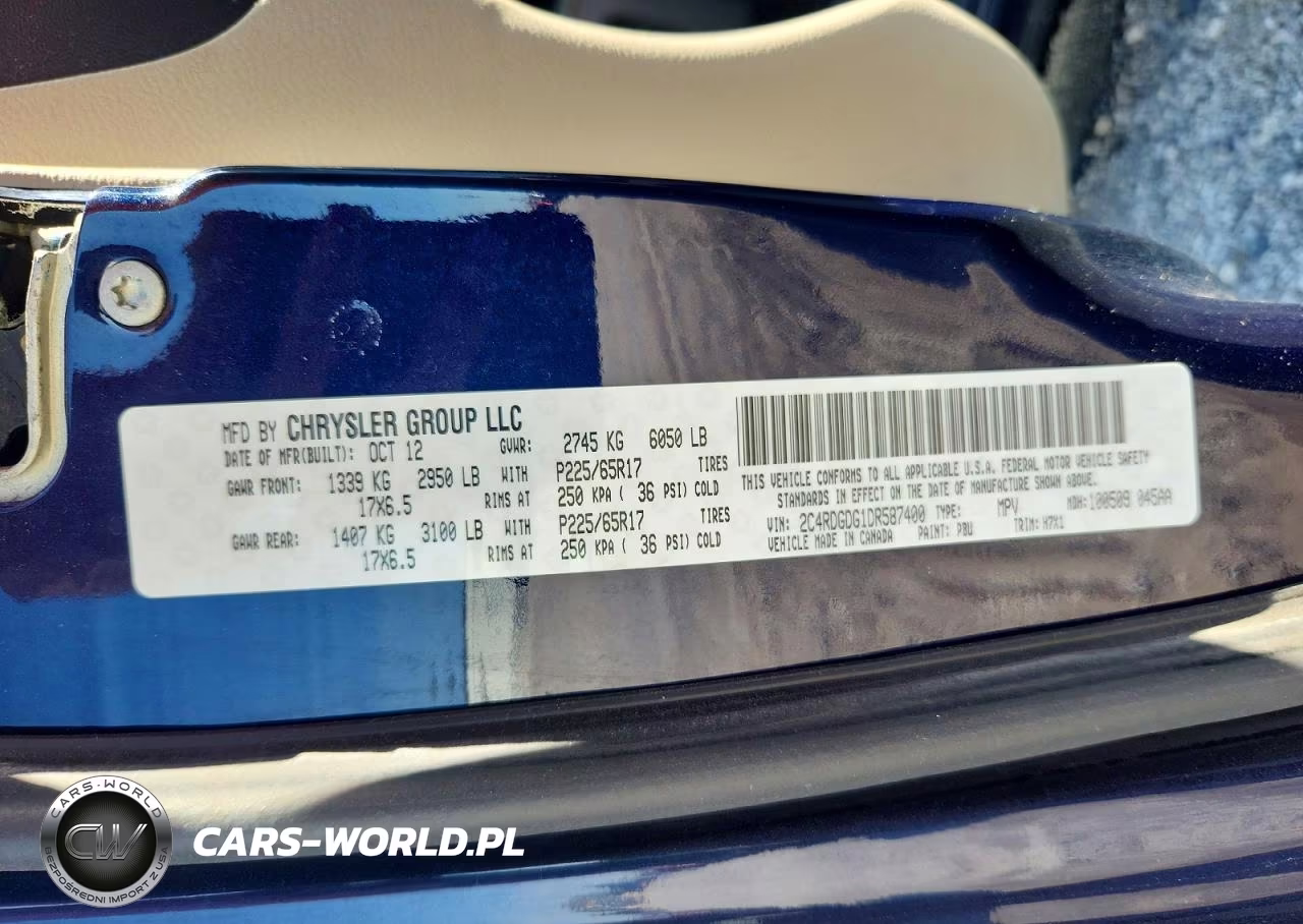 2013 Dodge Grand Caravan Crew VIN:2C4RDGDG1DR587400 - 14