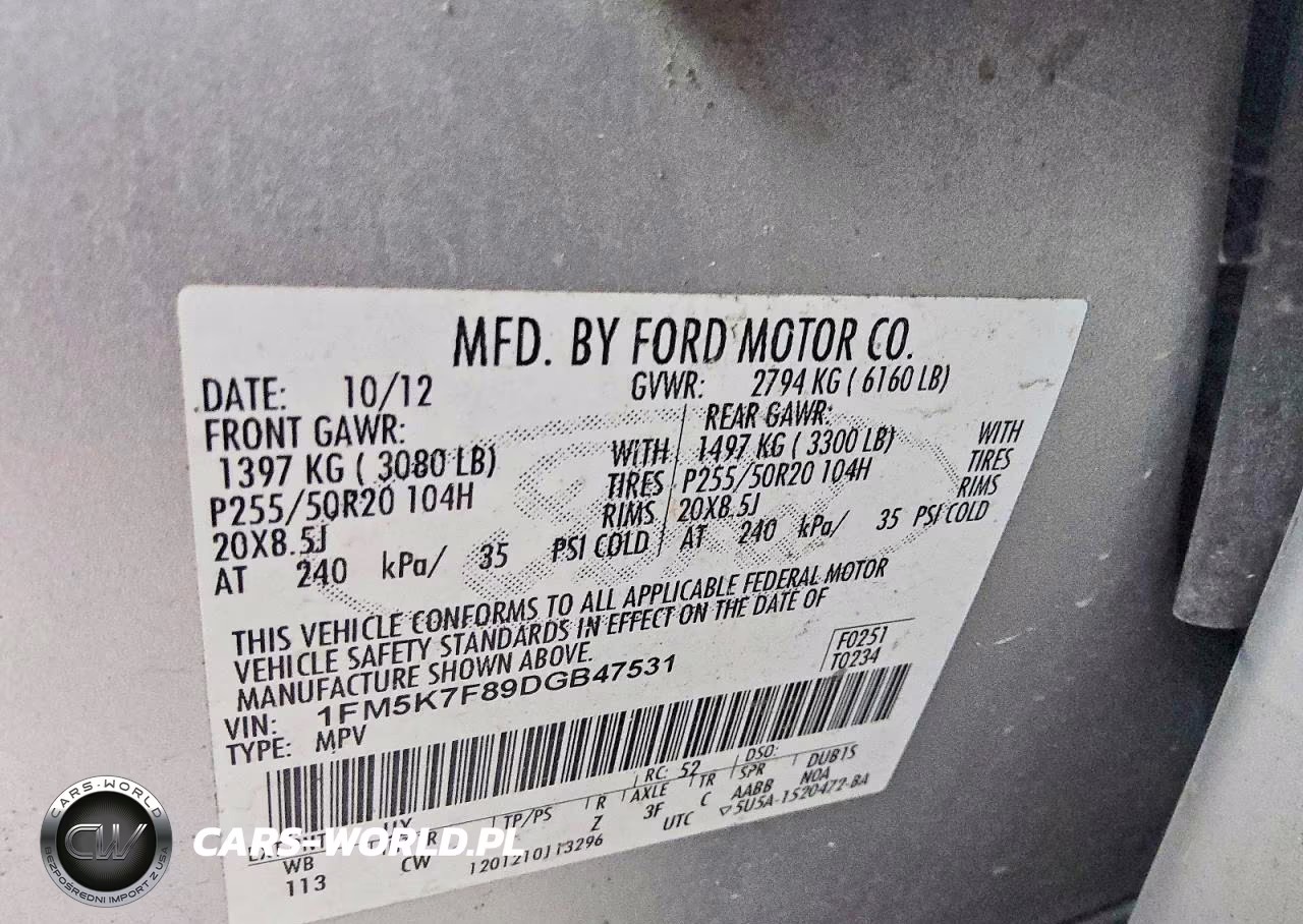 2013 Ford Explorer Limited VIN:1FM5K7F89DGB47531 - 13