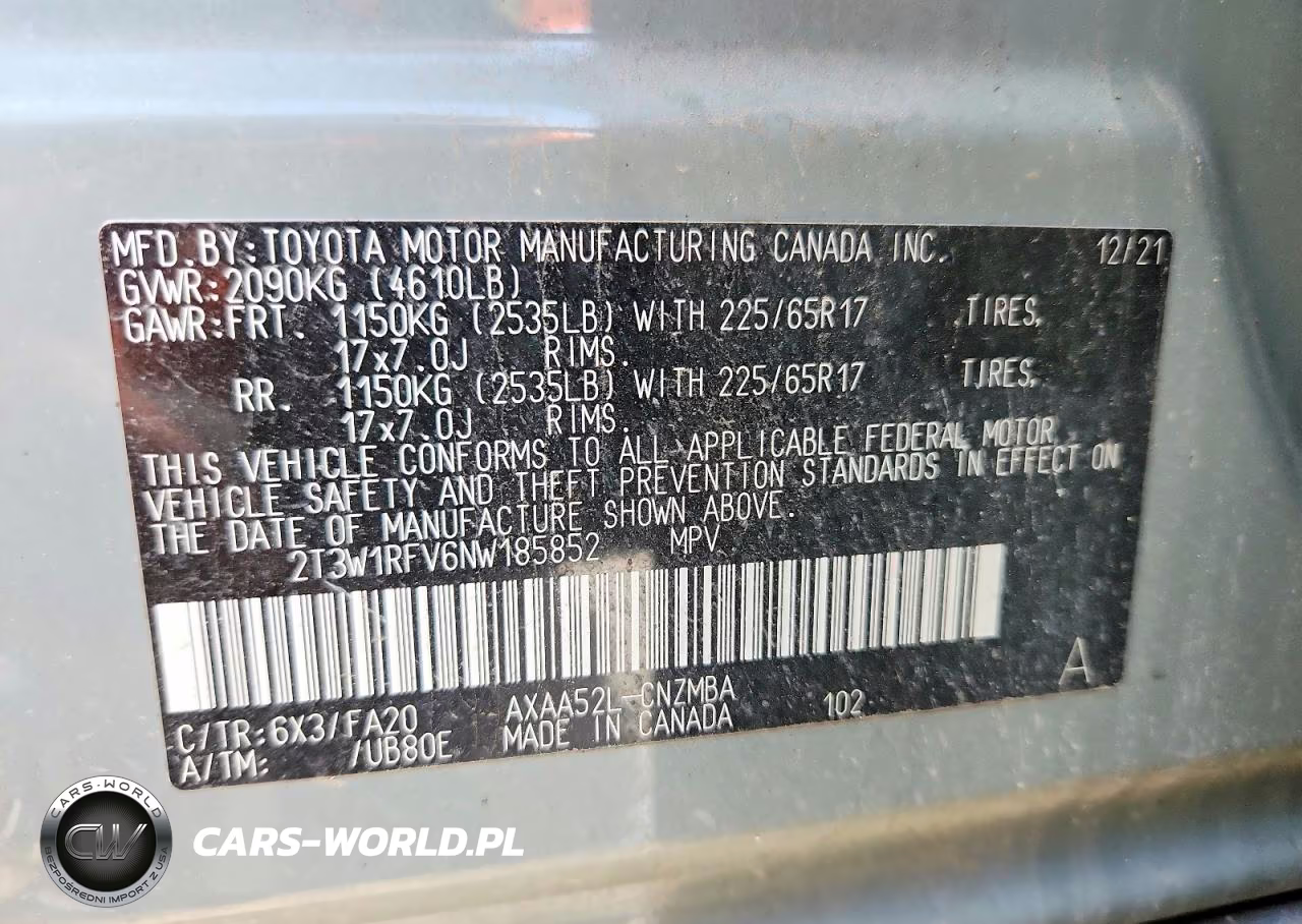 2022 Toyota Rav4 Xle VIN:2T3W1RFV6NW185852 - 13