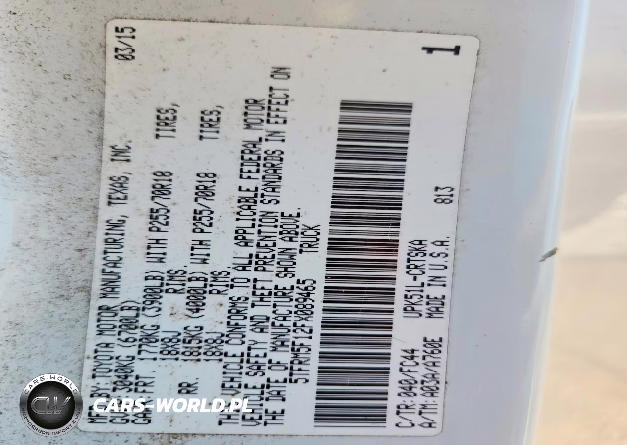 2015 Toyota Tundra Sr5 VIN:5TFRM5F12FX089465 - 12