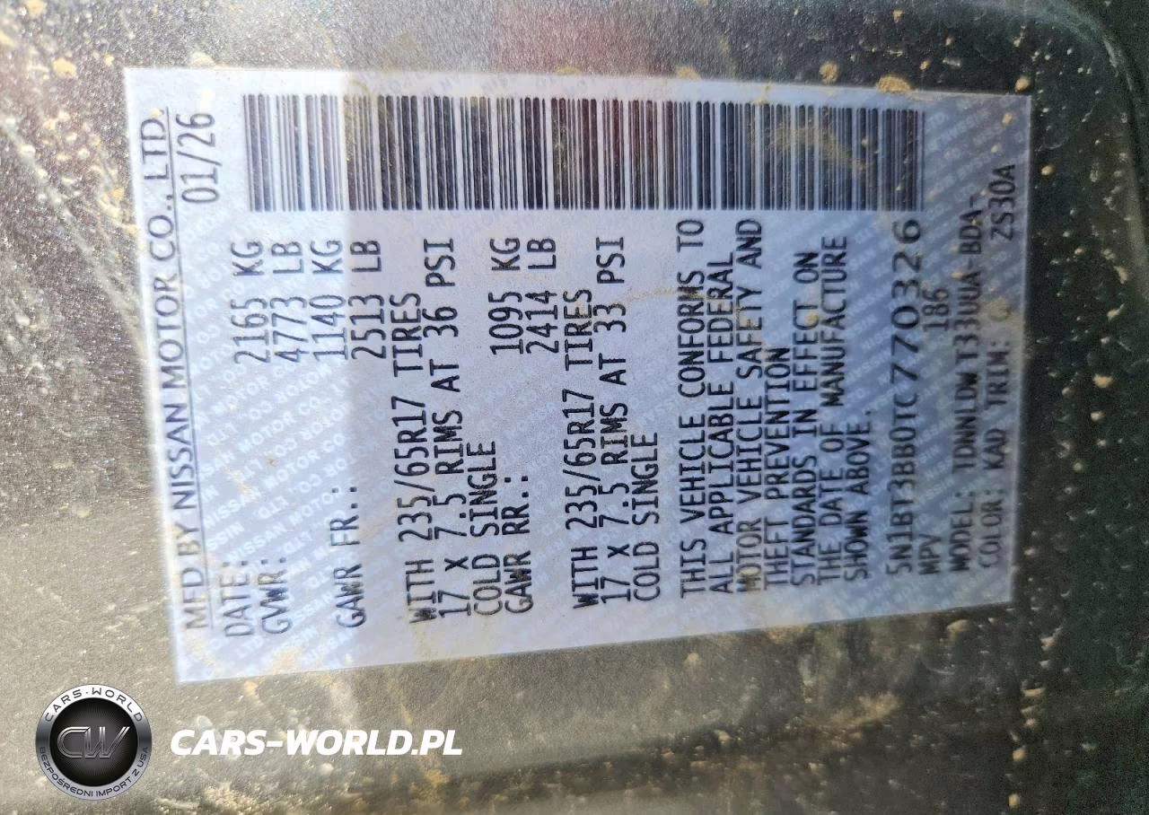 2026 Nissan Rogue Sv VIN:5N1BT3BB0TC770326 - 13