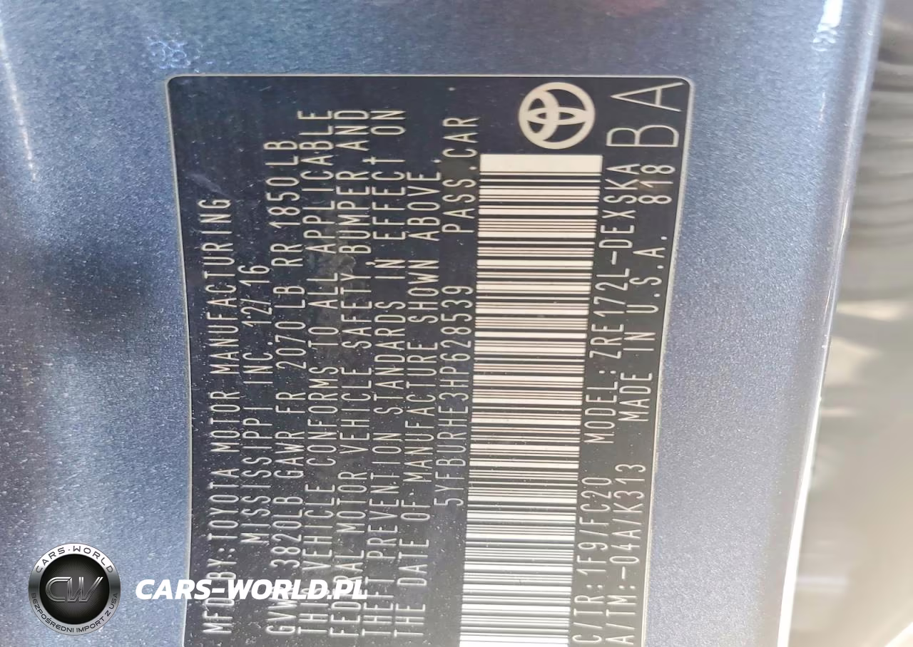 2017 Toyota Corolla Se VIN:5YFBURHE3HP628539 - 12