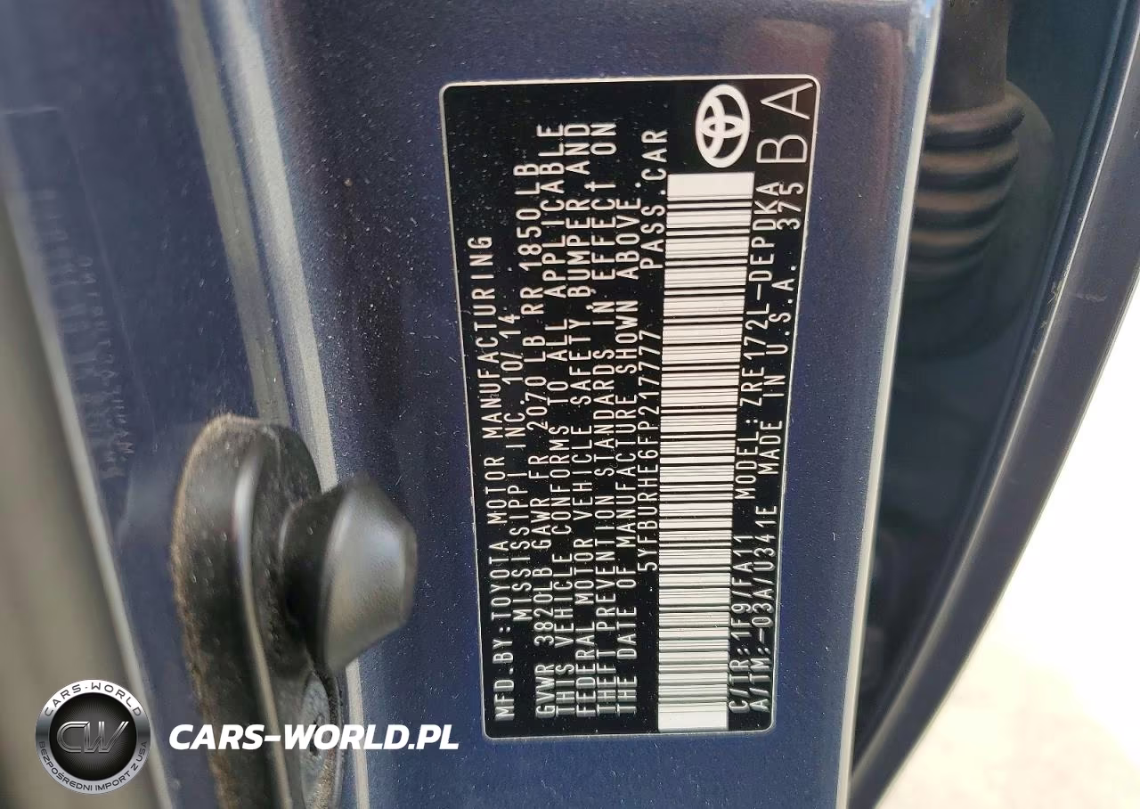 2015 Toyota Corolla L VIN:5YFBURHE6FP217777 - 13
