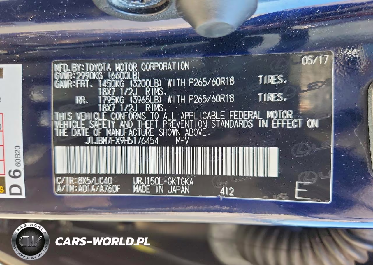 2017 Lexus Gx 460 VIN:JTJBM7FX9H5176454 - 13