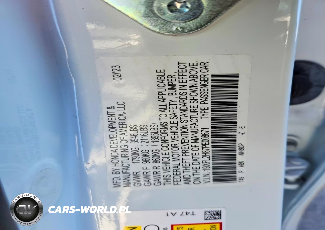 2023 Honda Civic Sport VIN:19XFL2H87PE008671 - 12