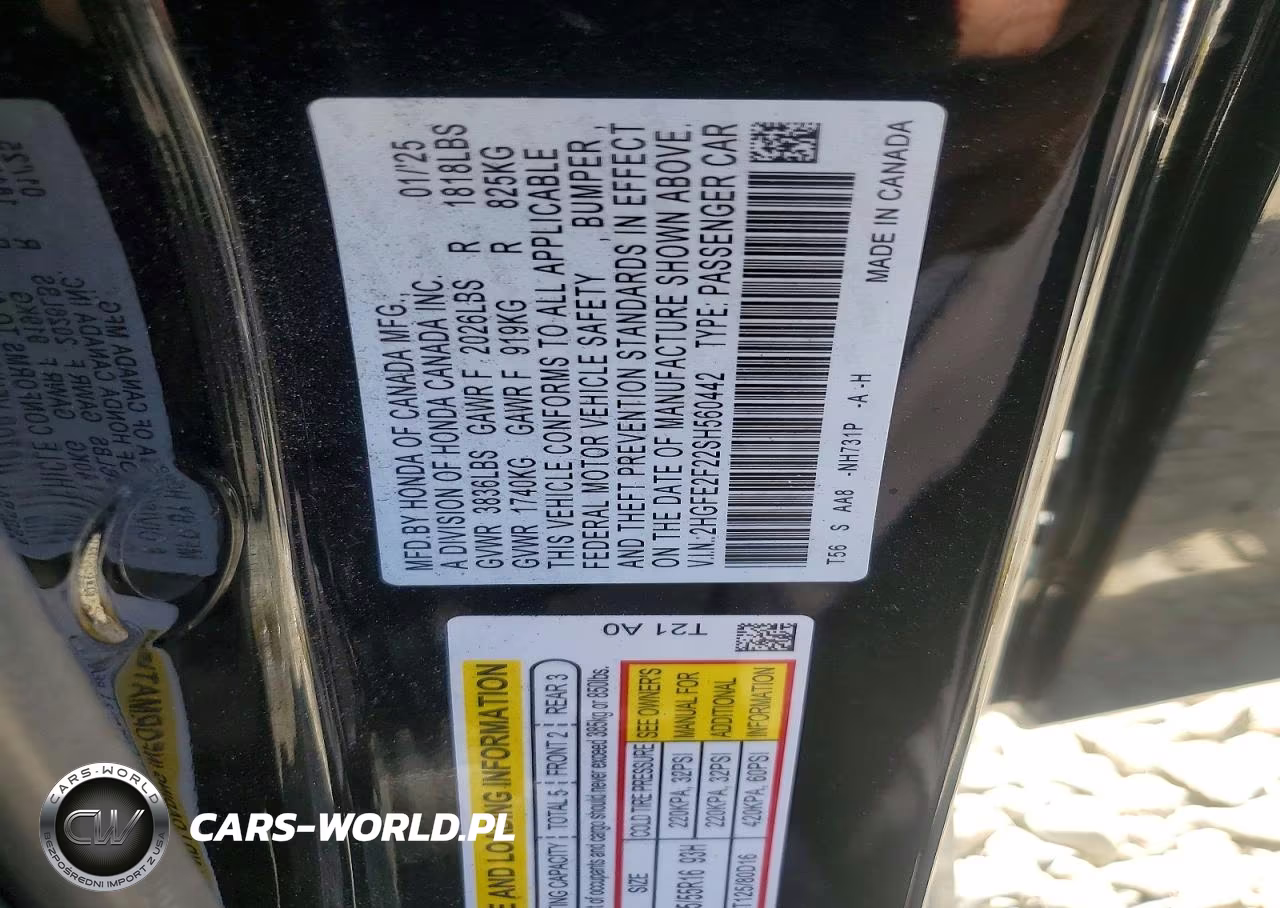 2025 Honda Civic Lx VIN:2HGFE2F22SH560442 - 13