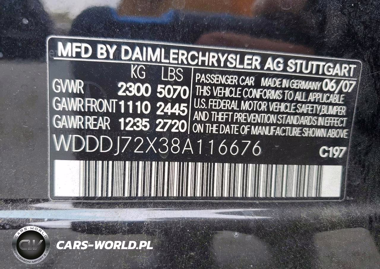 2008 Mercedes-Benz Cls 550 VIN:WDDDJ72X38A116676 - 12