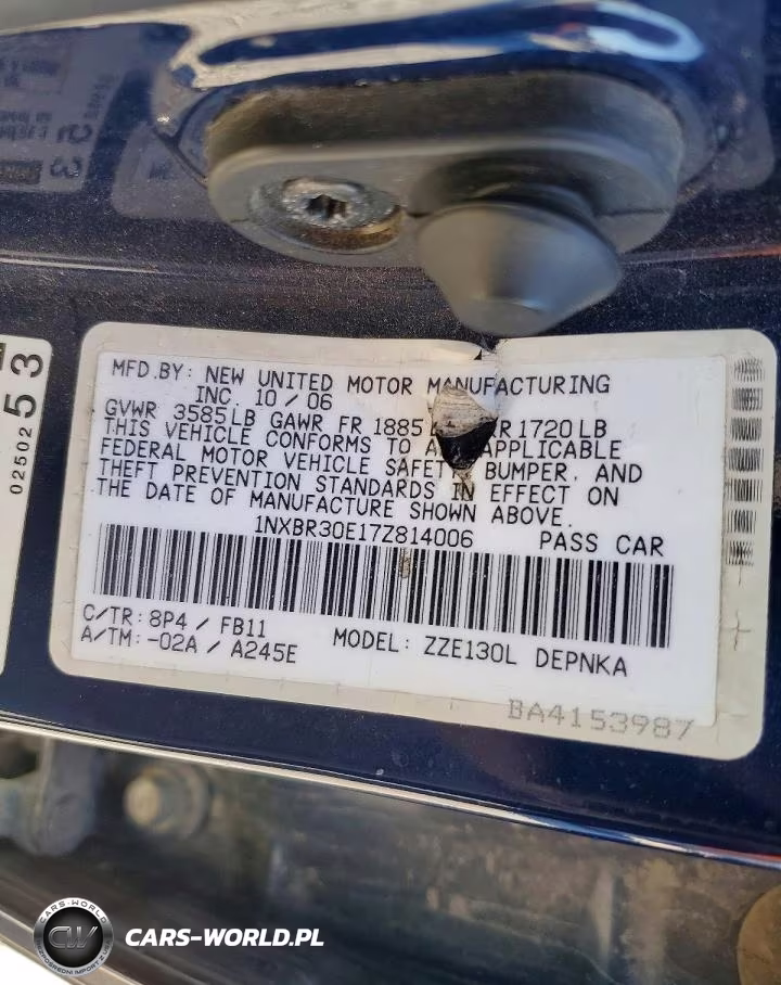 2007 Toyota Corolla Le VIN:1NXBR30E17Z814006 - 12