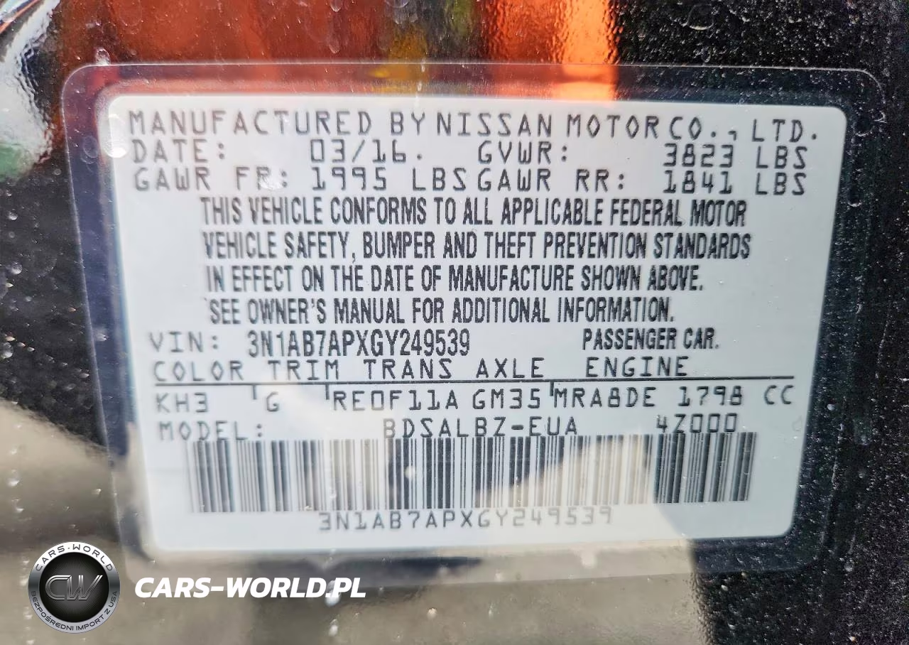 2016 Nissan Sentra S VIN:3N1AB7APXGY249539 - 12