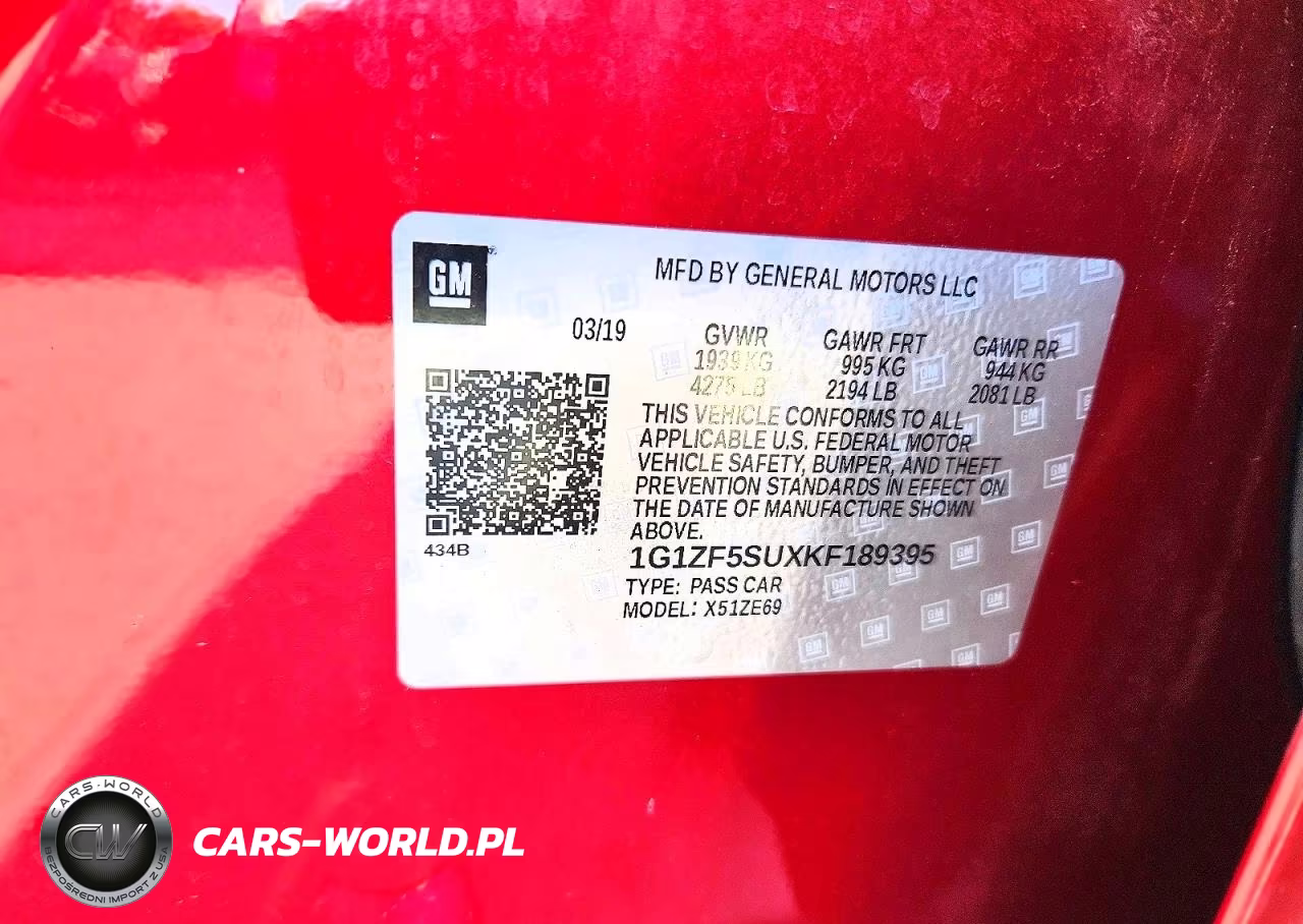 2019 Chevrolet Malibu Hybrid VIN:1G1ZF5SUXKF189395 - 13