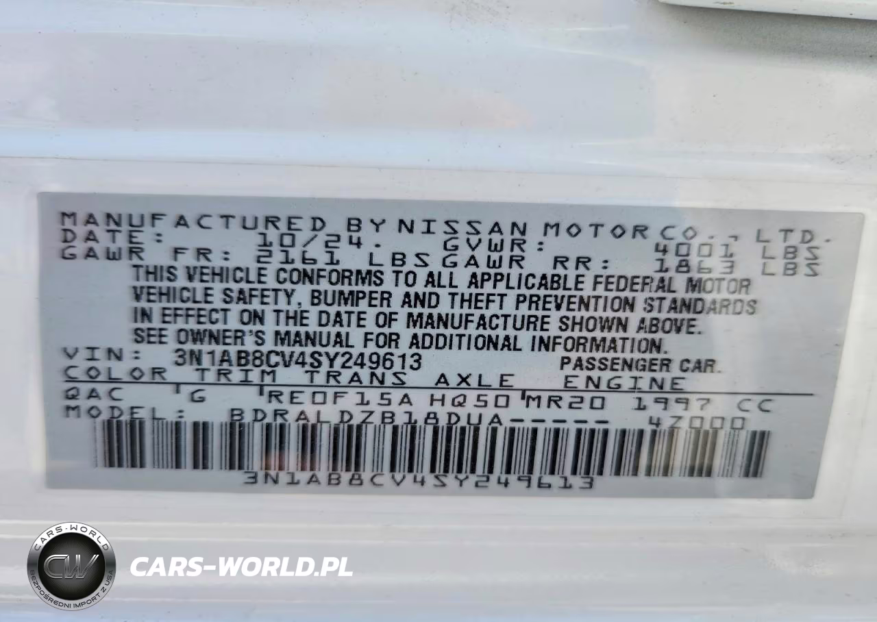 2025 Nissan Sentra Sv VIN:3N1AB8CV4SY249613 - 12