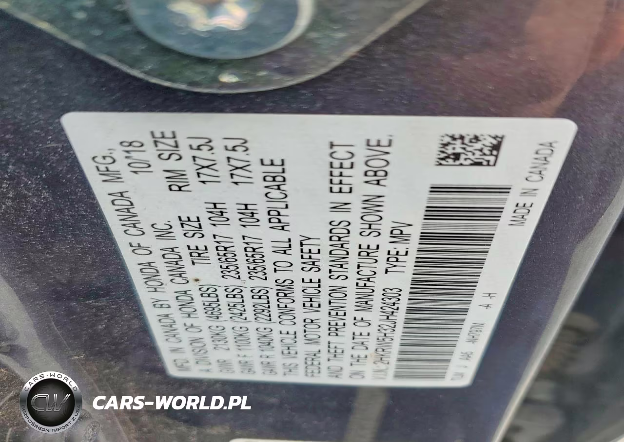 2018 Honda Cr-V Lx VIN:2HKRW5H32JH424303 - 13