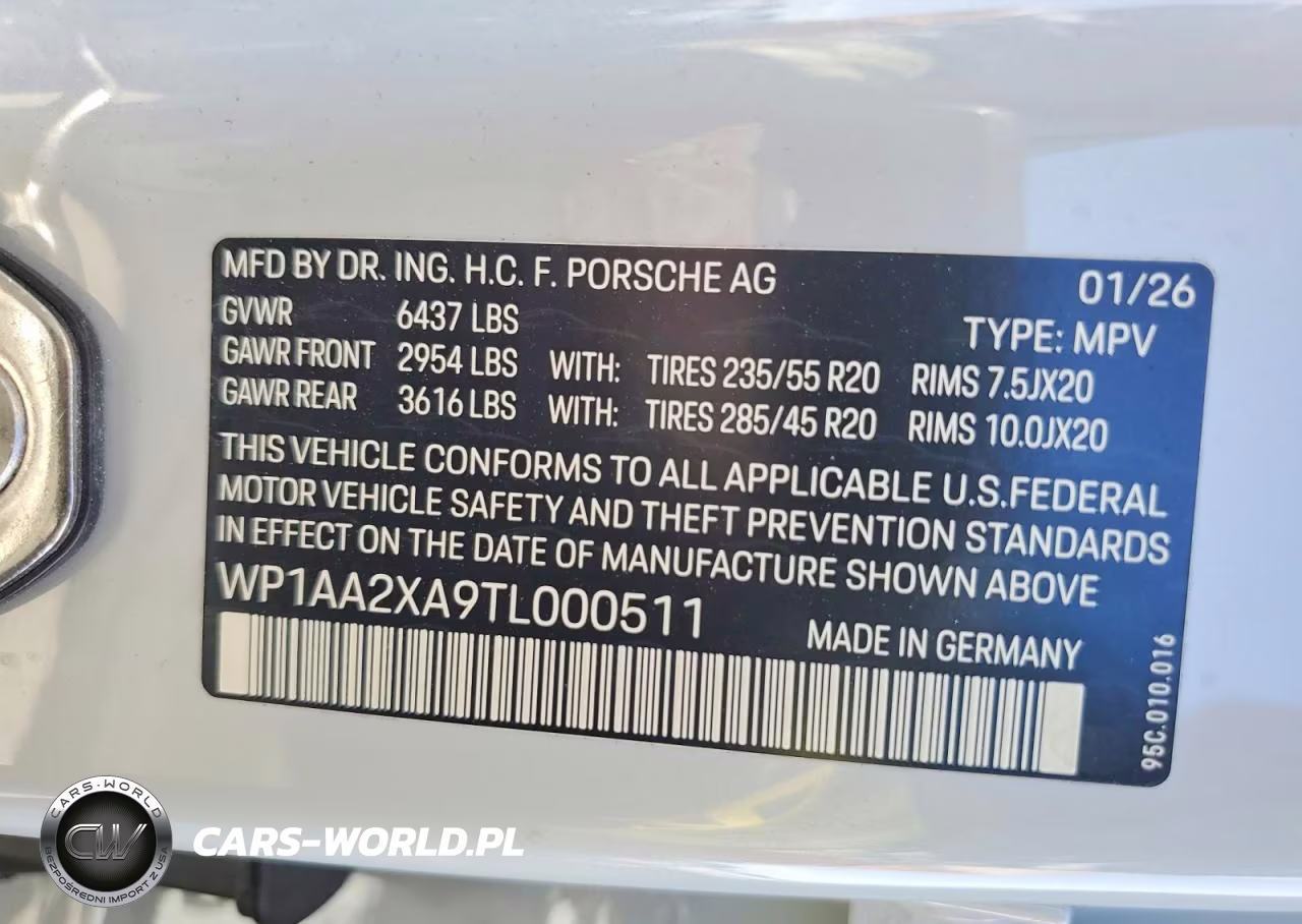 2026 Porsche Macan 4 VIN:WP1AA2XA9TL000511 - 13