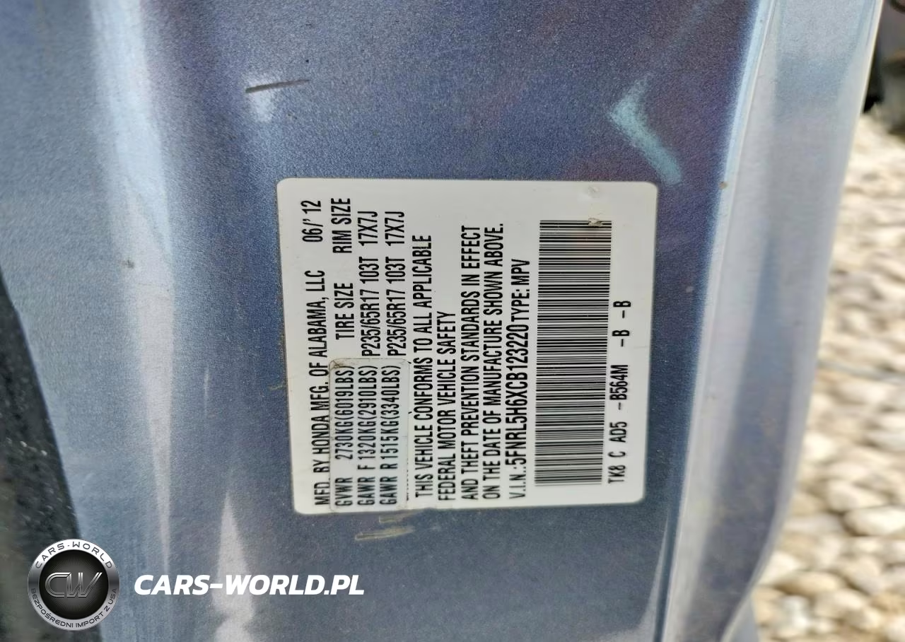 2012 Honda Odyssey Exl VIN:5FNRL5H6XCB123220 - 14
