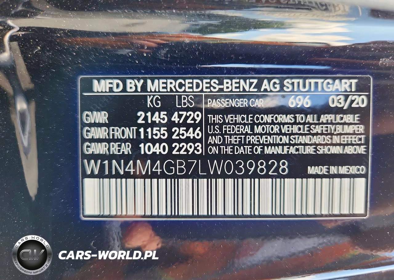 2020 Mercedes-Benz Glb 250 VIN:W1N4M4GB7LW039828 - 13