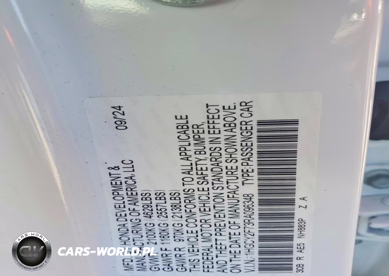2024 Honda Accord Hybrid Sport-L VIN:1HGCY2F73RA096348 - 12