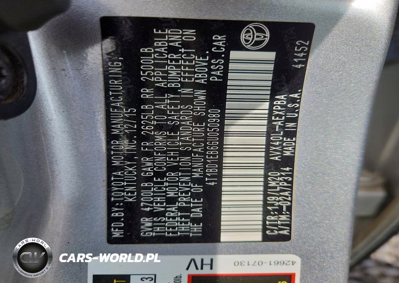 2016 Toyota Avalon Hybrid Limited VIN:4T1BD1EB6GU050980 - 12