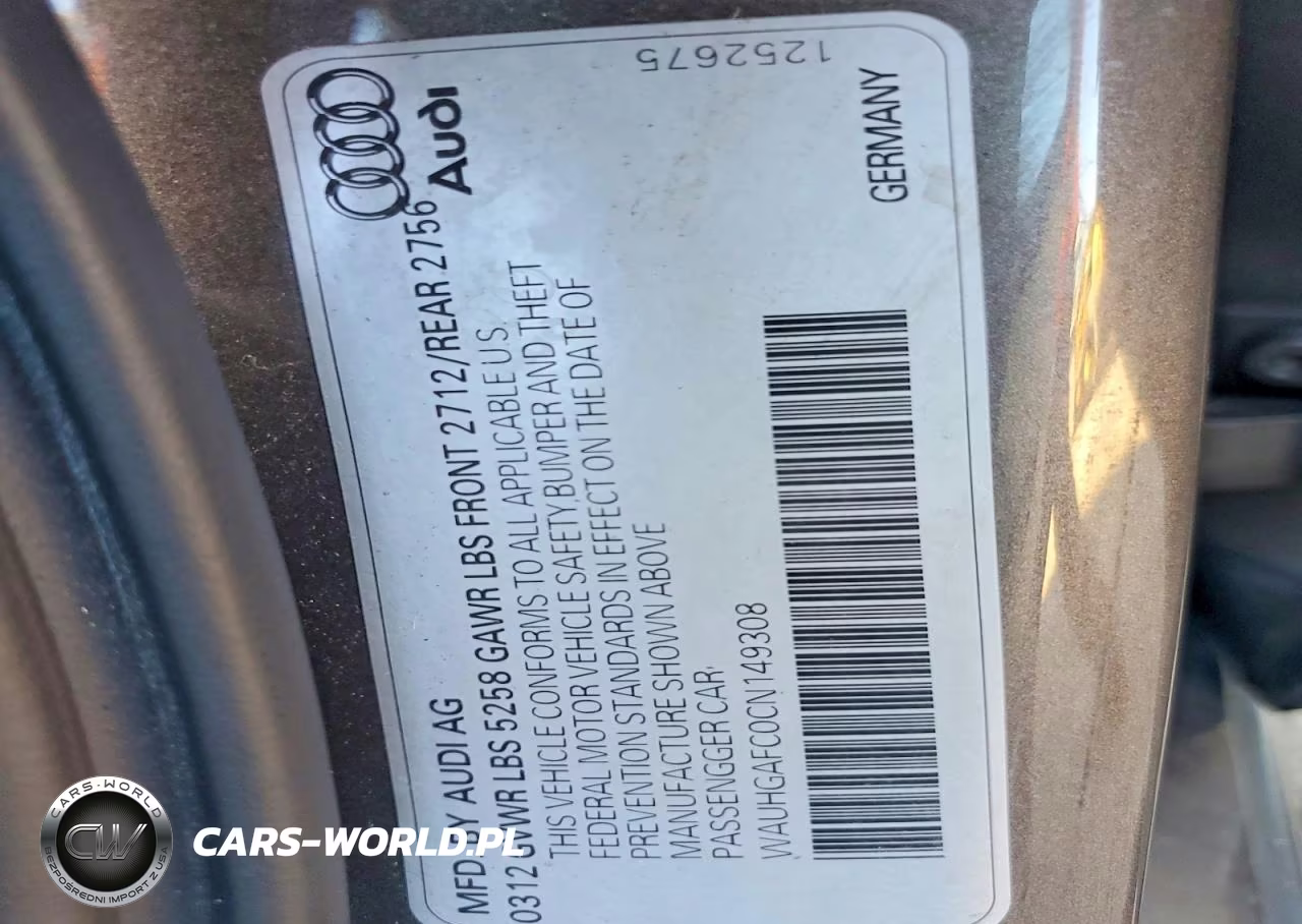2012 Audi A6 Prestige VIN:WAUHGAFC0CN149308 - 12