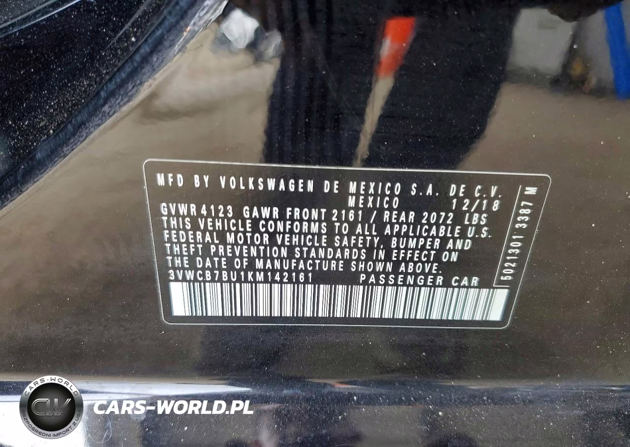 2019 Volkswagen Jetta S VIN:3VWCB7BU1KM142161 - 12