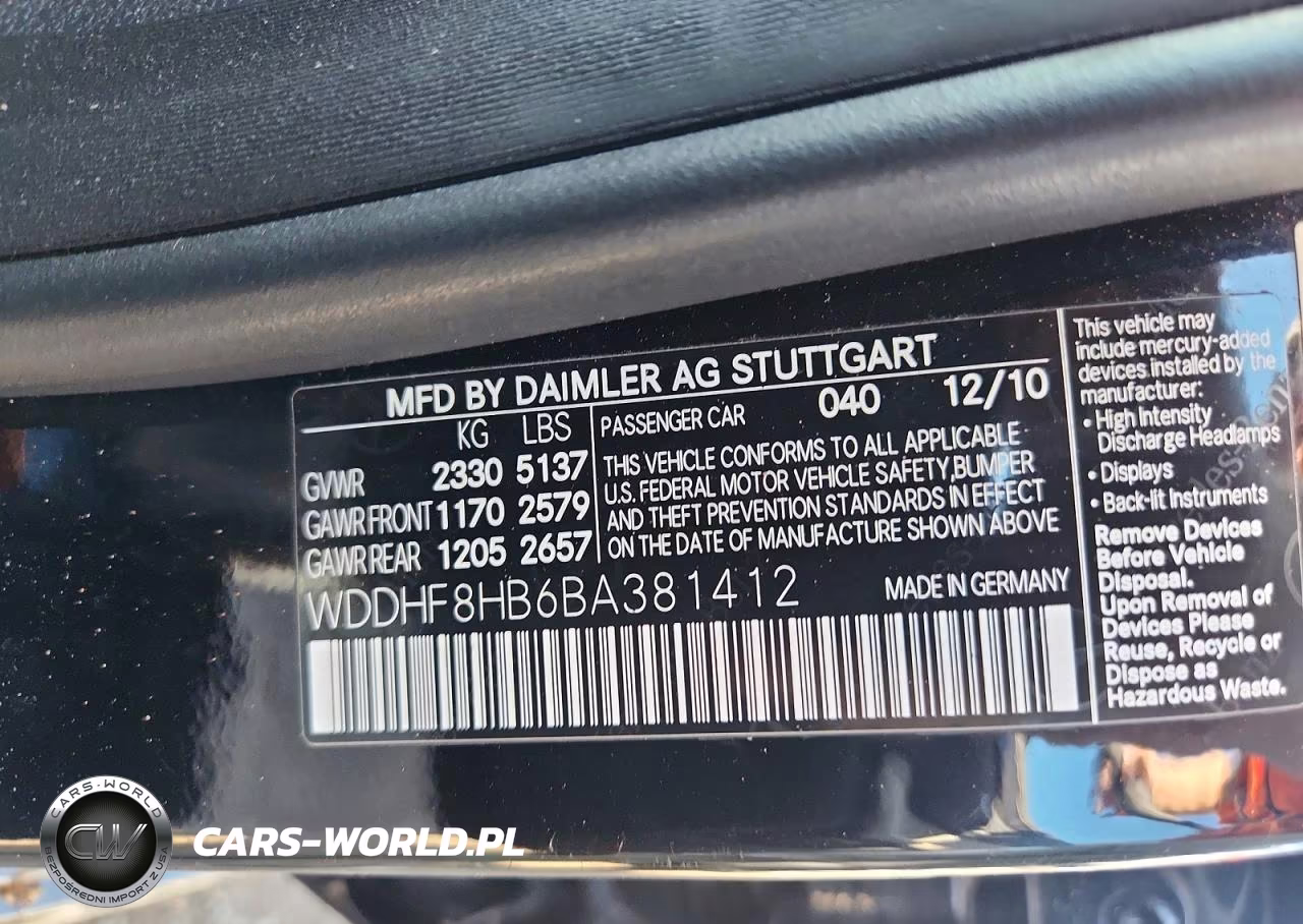 2011 Mercedes-Benz E 350 4Matic VIN:WDDHF8HB6BA381412 - 12